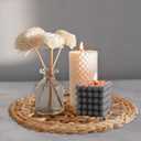 MIXUMON Woven Placemats Round, Natural Water Hyacinth Wicker Placemat for Dining Table, Large Handmade Woven Placemats Heat Resistant Non-Slip (12" - Set of 6)