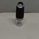 XinXu Gravity Electric Pepper and Salt Grinder Set, Adjustable Coarseness, Battery Powered with LED Light, One Hand Automatic Operation, Black -2 Pack