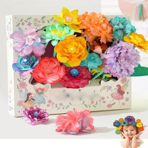 KYWYOYOU BloomJoy Magic Petal Flower Art Kit  DIY Paper Flower Craft Kit for Kids, Create 3D Blossoms with Dyed Petals, Watercolor Coloring Set for Creative Art, Gift for Girls Ages 612 (1 Set)