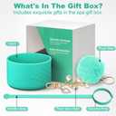 2 x 2PCS Diamond Silicone Boot for Owala Water Bottle, Anti-Slip Protective Sleeve for Owala Twist,FreeSip and Flip Stainless Steel Water Bottle, BPA-Free, Dishwasher Safe, Accessories (40 Ounces, Accessories set-Green)