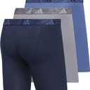 adidas Men's Microfiber Boxer Briefs Underwear (Multipack) Athletic Stretch-Fit (L)