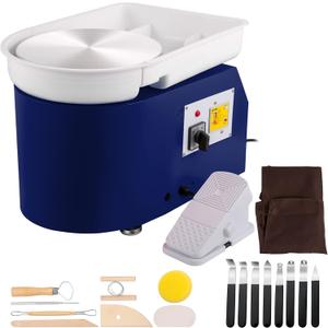 VEVOR 11in Pottery Wheel for Adults Beginners, 350W Electric Forming Machine with Detachable Basin Foot Pedal 0-300RPM Adjustable Speed, Craft DIY Clay Tool, Gifts for Kids for Kids/Teens/Adults