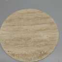 Koville Natural Travertine Tray for Home Decor, 10 Inch Round Serving Tray for Kitchen and Coffee Table, Decorative Marble Bathroom Trays for Counter, Luxury Vanity Tray, Light Beige Stone Tray