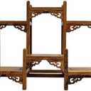 NWFashion Chinese Wooden Assemble Display Stand Symmetric Short Floor Curio Cabinets Shelf (1)
