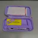 GLDRAM for Nintendo Switch OLED Travel Bag with 10 Card Slots, Anti-Fall Carrying Case with Unicorn Protective Hardshell Cover, Screen Protector, Adjustable Shoulder Strap & 2 Purple-White Thumb Caps