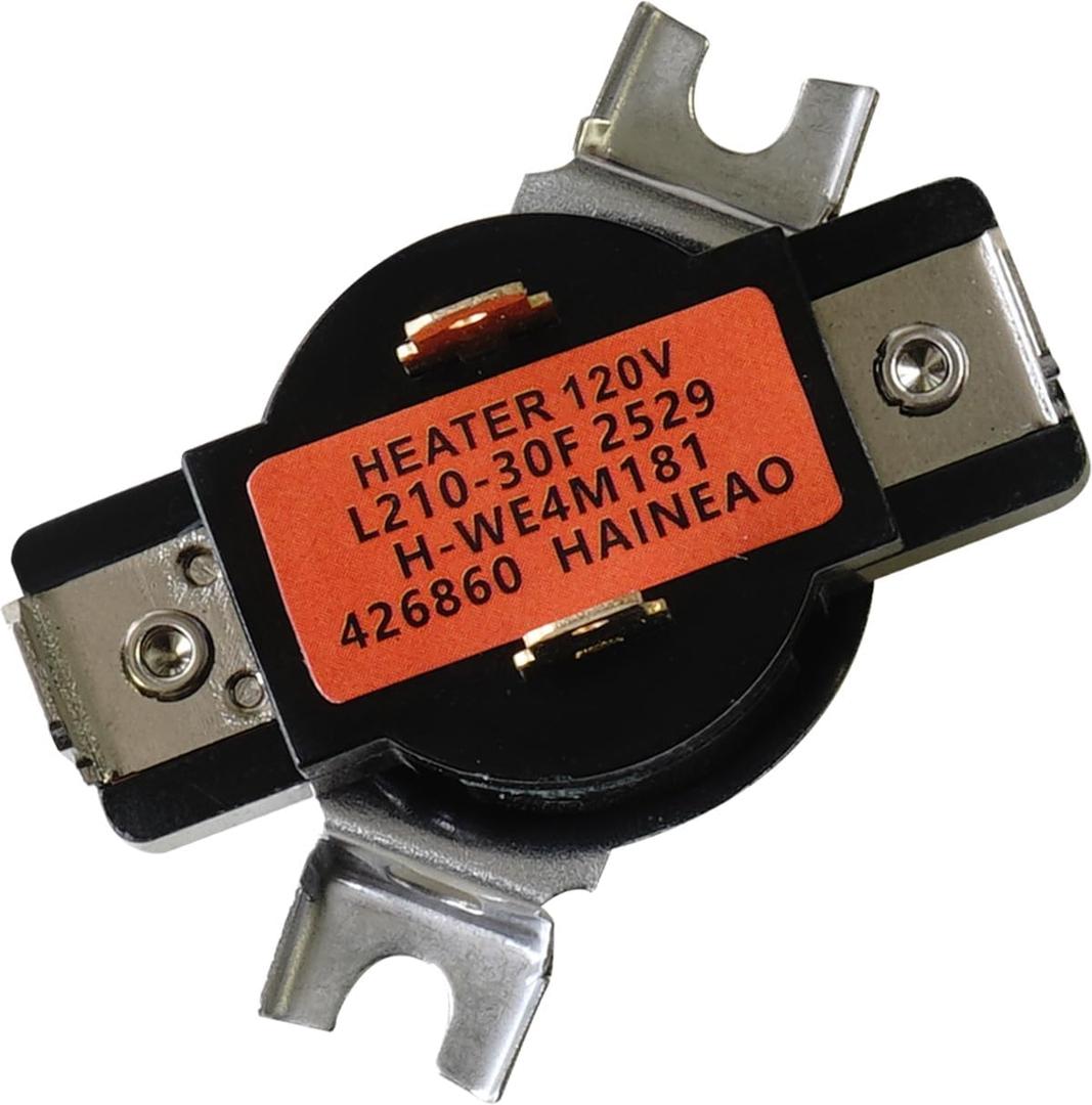 WE4M181 Dryer Thermostat 4-Wire L210-30F Auto-Reset Compatible with GE