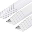 Sasylvia 20 Pcs Wall Corner Protector Guards, Vinyl 1-1/8 x 48 Inches Corner Trim Molding, Avoid Scratching Scuffs, Ease Install and Cleaning for Door Countertop Furniture Cabinet Protection, White