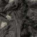 Tulle Robe Long Lingerie Bridal Dressing Gown Puffy Nightgown Photoshoot (X-Large, Black)