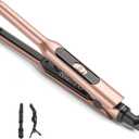 JAETON Small Flat Iron 3/10" Mini Hair Straightener for Short Hair Curling Iron for Edges,Mini Straightener for Travel,Fast Heat Up,Dual Voltage,Ceramic Tourmaline