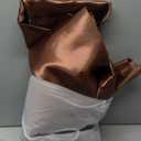 P Pothuiny 2 Pack Chocolate Brown Satin Tablecloth 60 x 120 Inches Rectangle Table Cloth Cover Overlay Bright Smooth Fabric Decoration for Wedding Banquet Party Dining