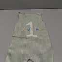 Ritatte Baby Boy 1st Birthday Outfit One Birthday Embroidery Romper Sleeveless Jumpsuit Cute Summer One Year Old Overalls, 1Y, Green-stripe
