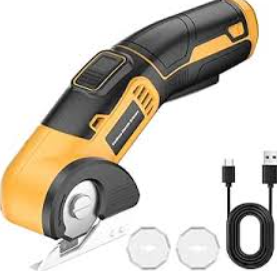 Xezacoi Cordless Electric Scissors Replacement Blades  4-Pack High-Carbon Stainless Steel Blades for Fabric, Carpet, Cardboard & Leather  Compatible with 4V Rechargeable Cutter, Sharp & Durable