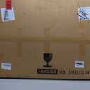 Modern Glass Coffee Table for Living Room mid Century Small Coffee Table Stylish Coffee Tables, Suitable for Bedroom Living Room Reception Office Tables Walnut/Brown (Small 32.2 * 22.4 * 16in)