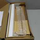 Forbena Floating Bathroom Shelves Wall Mounted, Aesthetic White and Gold Shelves for Bathroom Accessories, Modern Bathroom Organizer with Tower Bar for Wall Decor Storage Small Spaces, Set of 2