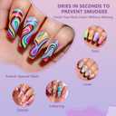 10-Color Metallic Glitter 3D Nail Art Pen Set, Double-Ended Dotting & Coloring Pens, Soft + Hard Tips, DIY Nail Art Creative Graffiti Tool