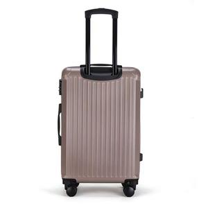 Telescopic Handle - Travel Suitcase with 4 Wheels - Rigid, Rose Gold, Hardcase