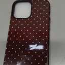 Jusy Compatible with MagSafe Polka Dot Case for iPhone 13 Pro Max, Cute Aesthetic Polka Dots Magnetic Phone Case, Soft TPU and Hard PC Protective Phone Cover for Women GirlsShiny - Brown