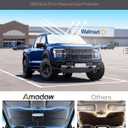 Truck Windshield Sun Shade for Ford F150 20152026, Foldable Umbrella Sunshade with 100% UV Block, Multi-Layer Heat Insulation, Reinforced 10-Rib Frame, Keeps Car Cooler, Summer Car Accessory