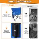 G GOOD GAIN Portable Soccer Bench - Team Bench Soccer 6 Seats with Bag, Sideline Folding Bench, Folded Chair Seating 6 for Football Camp Outdoor Sport Events, Team Chairs for Adults, Blue