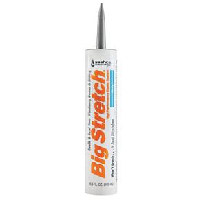 Sashco Big Stretch Acrylic Latex High Performance Caulking Sealant, 10.5 oz Cartridge, Gray