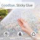 rabbitgoo Window Privacy Film Rainbow Film Decorative Window Sticker, 3D Static Stained Glass Cling Tint for Home Heat Control Non-Adhesive, 17.5 x 78.7 inches (Clear)