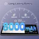 2025 Android 14 Tablet 22GB RAM 128GB ROM 1TB Expand, 10.1 inch 8000mAh Octa-Core Tablet with Keyboard & Mouse, HD IPS Display, 5G Wi-Fi, Bluetooth 5.0, GPS, Widevine L1, Split Screen -Metal Black