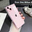 Jmltech Floral Case for iPhone 14 Pro Max Case Flowers Clear Silicone Cute Women Girly Shockproof Protective Phone Cases for iPhone 14 Pro Max Pink Flower