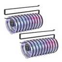 2Pack Tumbler Lid Organizer, Kitchen Space-Saving Cup Holder, Organizers for Under Cabinet Storage, No Glue or Drilling Required (Black)