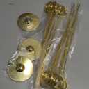 Urban Deco 16PK Gold Table Number Holders Place Card Holders 12 Inch Table Card Holders Steel Card Holders for Photos, Food Signs, Memo Notes, Weddings, Restaurants, Birthdays