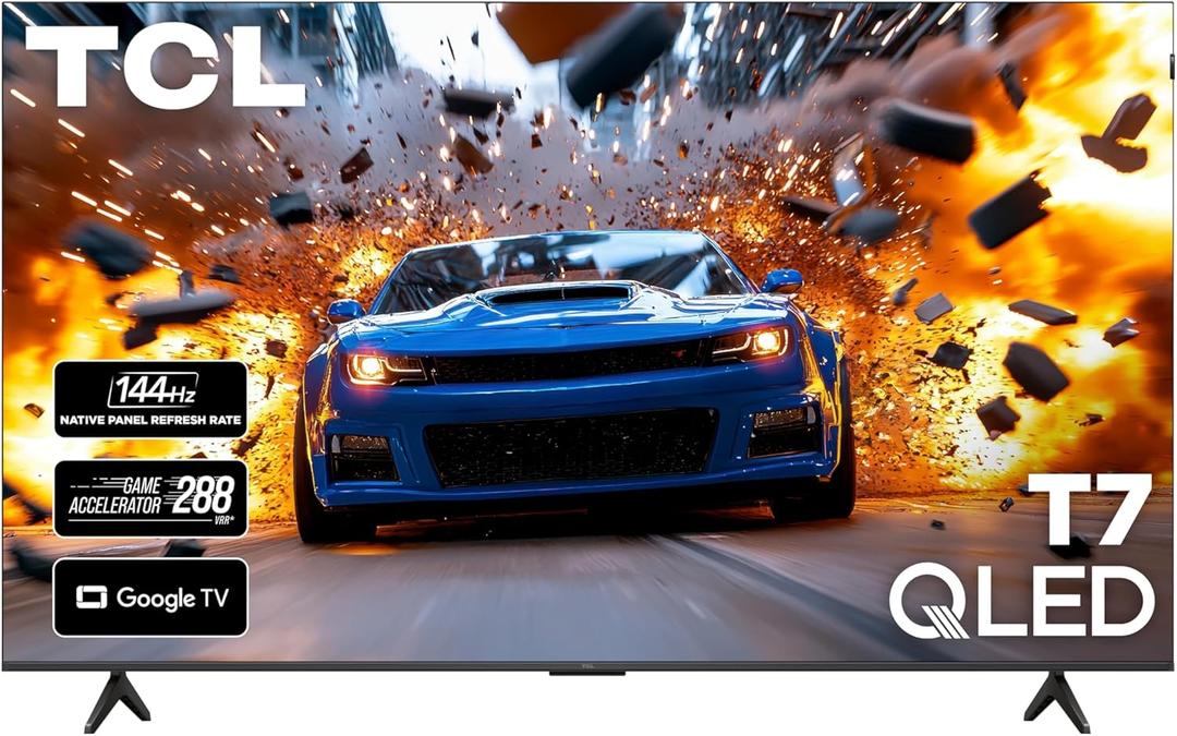 TCL 75 Inch Class T7 Series | 4K QLED HDR | 75T7, 2025 Model | 120HZ-144HZ High Brightness Smart Google TV Dolby Atmos Audio | Voice Remote Alexa Gaming Streaming Television