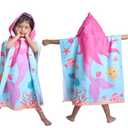 Jappy Splashy - Hooded Mermaid Towel Poncho for Kids Toddler Beach, Swim and Bath Towel with Hood Robe; Kids Quick Drying Beach and Swimming Towel