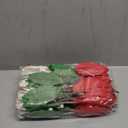 Janinka 36pcs 11" Large Velvet Christmas Poinsettia Flowers Clips on Velvet Floral Picks Artificial Poinsettia with 6" Stem for Xmas Tree, Wreath DIY, Mantel, Holiday Decoration Set(Red Green White)