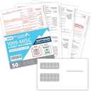 1099 MISC Forms 2025, 5 Part Set, Kit for 25 Vendors Complete Laser 1099 Tax Forms in Value Pack 1099 Misc 2025 NO ENVELOPES
