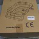 BEBELEH Collapsible Baby Bathtub with Thermometer  Bathtub + Baby tub Sling + Newborn Sling  Baby Bathtub Newborn to Toddler 0-24 Months  The Ultimate Baby Bath Tub! (with Thermometer,Gray)