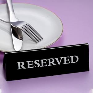 12 Reserved Table Sign for Wedding Table Plastic Reservation Signs for Tables Black Reserved Seat Signs for Restaurants Wedding Sign Reserved Table Tent Sign Guest Reservation Sign for Table