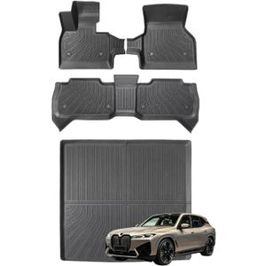 Joruoo-Floor Mats & Cargo Liner for 2022-2026 BMW IX, All-Weather Heavy Duty TPE Floor Liners Full Coverage Automotive for IX Accessories