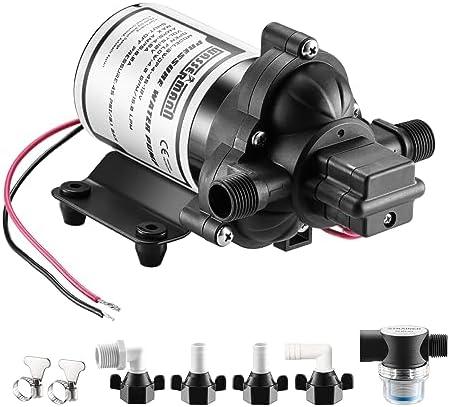 WASSERMANN RV Pump, 12V Self-priming RV Water Pressure Pump 4.0GPM 45PSI with Pressure Switch, for RV Marine Camping Yacht Garden