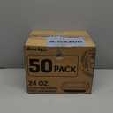 50 Pack Meal Prep Containers Reusable, 24 oz Food Storage Containers with Lids, Sturdy Leakproof & Stackable, Take Out Plastic Bento Lunch Box To Go, BPA Free, Microwave ,Dishwasher & Freezer Safe