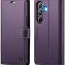 FLIPALM Wallet Case for Samsung Galaxy S26 6.3", RFID Blocking Credit Card Holder, PU Leather Folio Flip Kickstand Protective Shockproof Cover for Galaxy S26 (Purple, Samsung Galaxy S26)