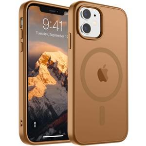 SUPFINE Magnetic for iPhone 11 Phone Case(Compatible with MagSafe)(Military Grade Drop Protection) Slim Translucent Matte Shockproof with Anti-Fingerprint Phone Case,Brown