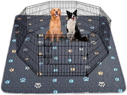 Aitmexcn Washable Puppy Dog Pee Pad, 100% Waterproof Whelping Training Mat for Puppy/Senior Dog, Fast Drying Reusable Puppy Pads for Indoor, Outdoor and Car Travel- 47'' x 47''- 1PC