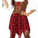 fun shack Pirate Costume Women, Womens Pirate Costume, Pirates Dress, Halloween Costumes for Women, Womens Halloween Costumes, (Small)