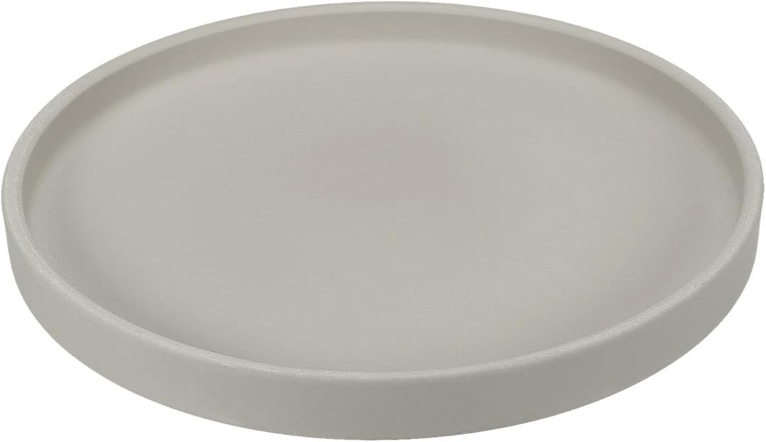 PATIKIL 8.9 Inch Round Ceramic Plant Saucer, Plant Saucer Tray Flower Planter Drip Tray for Indoors Outdoors Patio Balcony, Gray