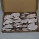 12 Pcs Christmas Poinsettia Artificial Flowers 5.5'' Christmas Snow Tree Flowers Decoration Rustic Hanging Ornaments for Xmas Home Vase Decor (Brown,Gingerbread Man Theme)