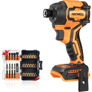Cordless Impact Driver (Tool Only) for Dewalt 20V Max Battery, Up to 2300 In-lbs Brushless1/4" Impact Driver, 4-Speed Lightweight Power Impact Drivers with Tool Bag, LED Light