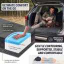 Camping Mattress Pad, 3 Inch Memory Foam Camping Mattress with Non-Slip Bottom & Washable Cover, Portable Roll Up Floor Camping Mat, Camping Sleeping Pad for Adults, Car Bed with Travel Bag