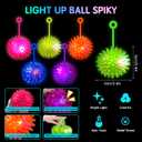 24Pcs Light up Bouncy Balls Bulk, Glow in The Dark LED Flashing Balls for Kids Adults Dogs, Squeaky Dog Toys, Durable Toys, Large Dog Toys for Aggressive Chewers