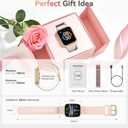 Smart Watch for Women, Answer/Make Call, 1.85" AMOLED Always-On Display Screen Smartwatch for iPhone & Android, 3ATM Waterproof Fitness Tracker with Heart Rate/Sleep/SpO2 Monitor, 100+ Sport Modes