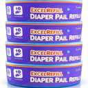 Diaper Pail Refills Compatible with Diaper Genie and Munchkin Pails | 1280 Count (4-Pack,320 Count)