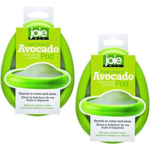 Joie Avocado Stretch Pod, Keep Avocadoes Fresh Longer, Refrigerator Storage, Produce Organization, Green, Pack of 2